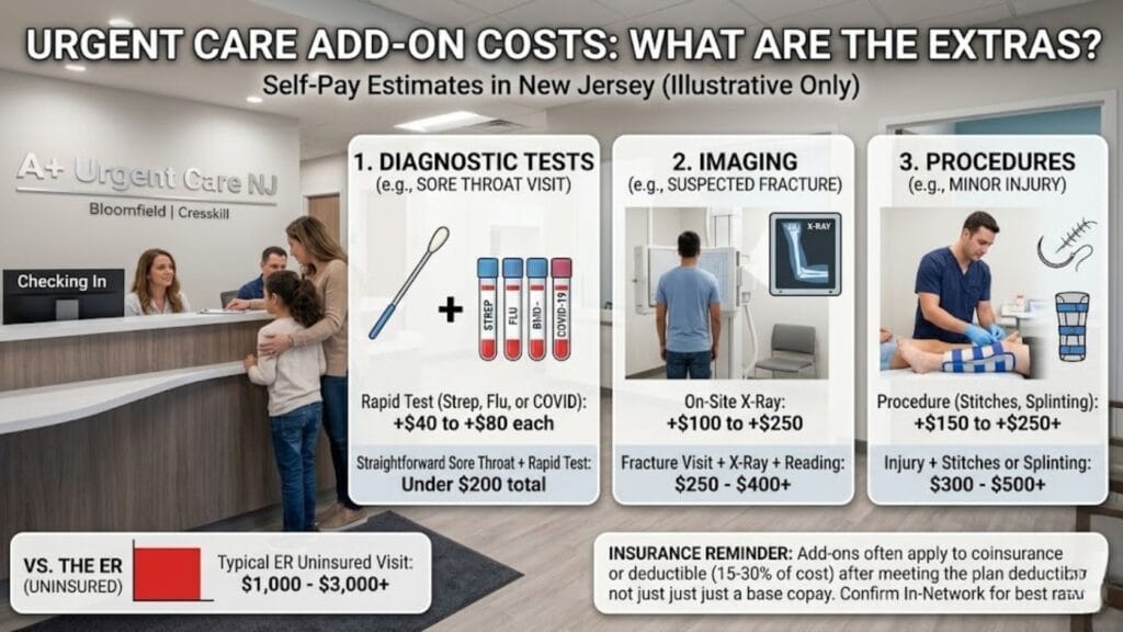 Urgent care add on costs