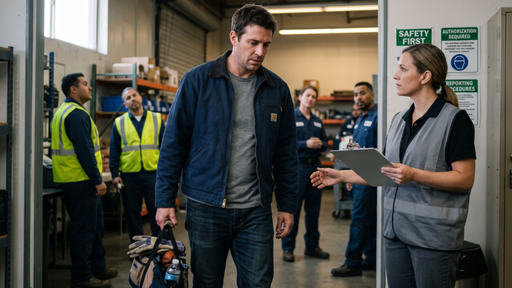 worker returning after a failed drug test