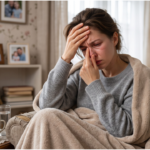 Person suffering from sinus infection