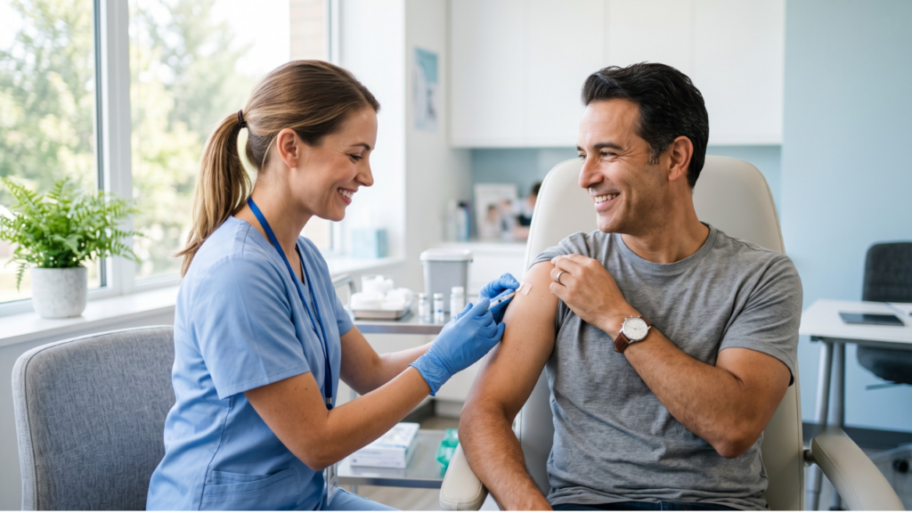 getting a flu shot