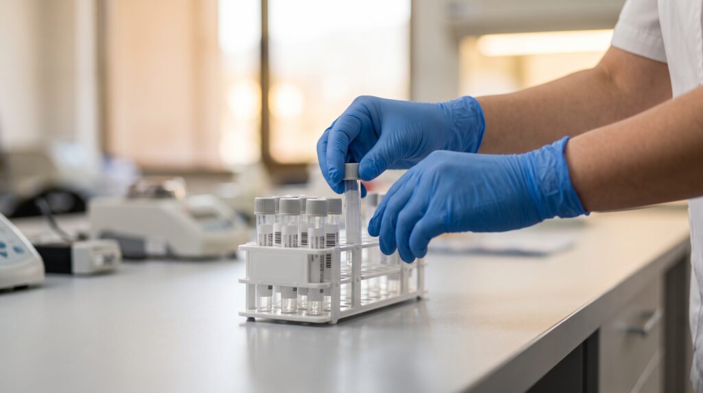 In-house lab processing STI test samples